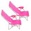 2Pcs Beach Lounge Chairs Kids Plaything Mini House Decor 9