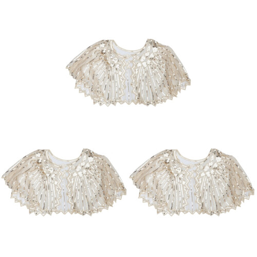 3 Pezzi Mantello in Paillettes Per Cosplay e 2