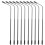 10Pcs 1/150 Scale Model Street Lights Lamppost Single Head White Light 10
