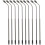 10Pcs 1/150 Scale Model Street Lights Lamppost Single Head White Light 5