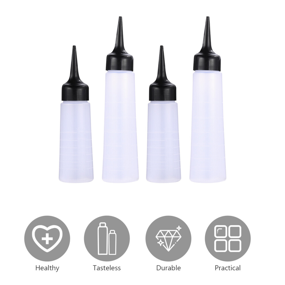 Iplusmile 4Pcs Hair Dye Bottles Refillable Shampoo Container For Salon Use