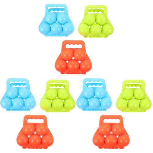 9 Pcs Plastic Makers Winter Snow Molds For Outdoor 2