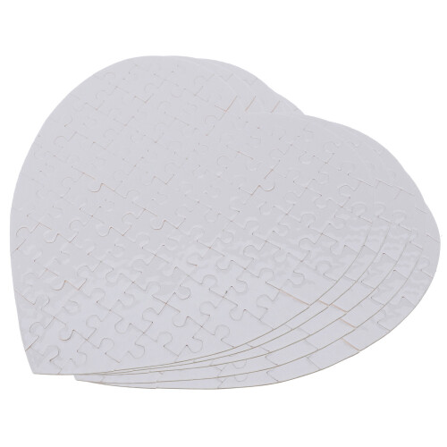 10 Sets Blank Sublimation Heart Shaped Jigsaw Puzzles For Diy
