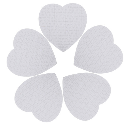 10 Sets Blank Sublimation Heart Shaped Jigsaw Puzzles For Diy 1