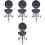 4 Mini Grill Per Cucina Barbecue Attrezzo Arrostire 5