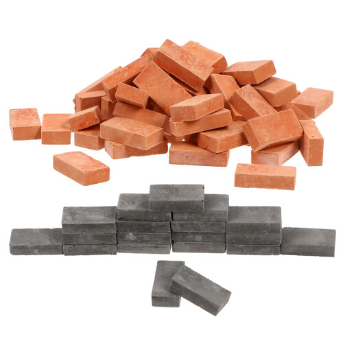 100 Pcs Miniature Clay Bricks For Micro Landscape Sand Table Decor 1