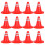 12Pcs Traffic Roadblocks Simulation Sand Table Diy Road Cone Signs 11