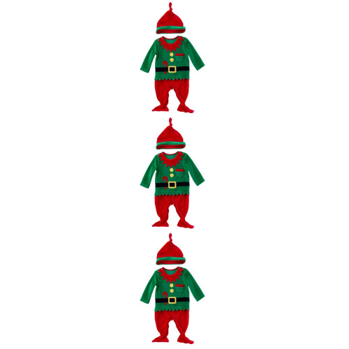 3 Sets Kerstman Kerstoverall Kerstman Overall Kerstman Kleding 2