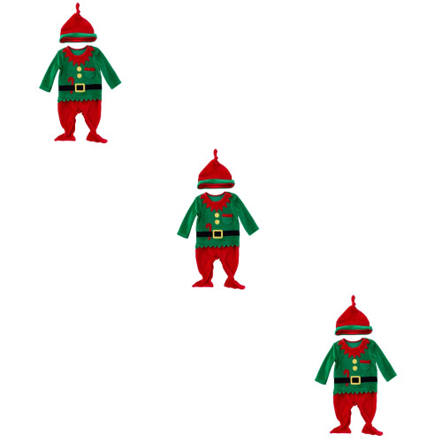 3 Sets Kerstman Kerstoverall Kerstman Overall Kerstman Kleding 1
