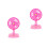 2Pcs Kids Plastic Air Mini Simulation Fan For Children 8