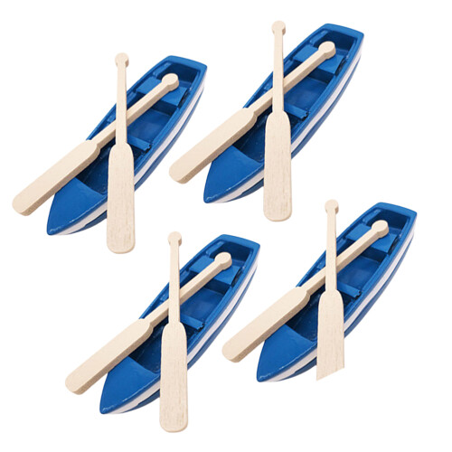 4 Sets Boat Model Kits Miniature Ocean Decor Diy Materials