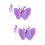 4 Pezzi D'Angelo Viola E Set Bacchetta Fate Per Cosplay 7