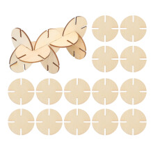 100 Sztuk Puste Drewniane Elementy Puzzle Do Rzemiosła DIY