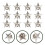 12Stk Sternform Abzeichen Revers Anstecker Party Kostüm 10