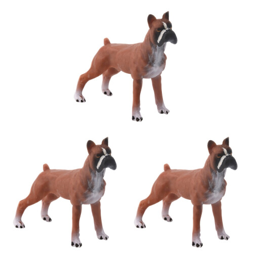 3 Unidades De Cachorro Plástico Simulado Alto 1