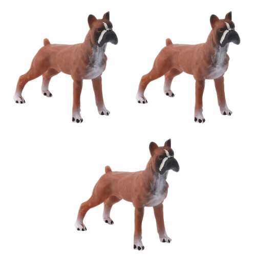 3 Unidades De Cachorro Plástico Simulado Alto 2