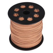 1 Rolo De Cordões De Couro Sintético 2,6 Mm Para Artesanato E