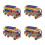4Pcs Caminhão Brinquedo Guindaste 5