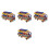 4Pcs Caminhão Brinquedo Guindaste 8