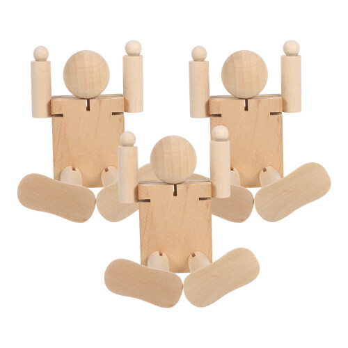 3Pcs Manequim De Com Juntas Flexíveis Para Esboço E Pintura