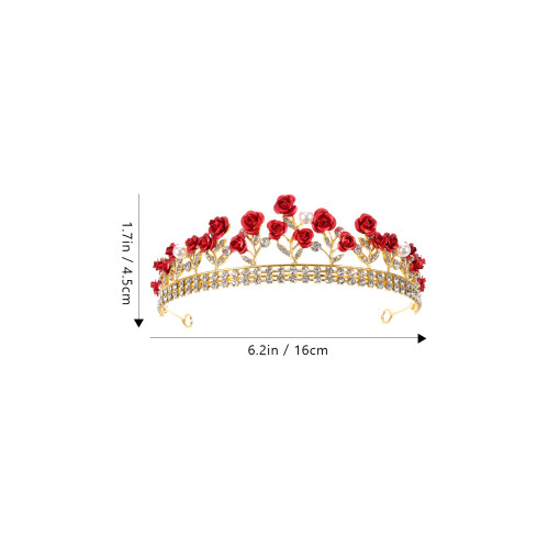 Conjunto Exuberante De Tiara, Coroa, Colar E Vermelha 1