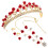 Conjunto Exuberante De Tiara, Coroa, Colar E Vermelha 10