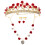 Conjunto Exuberante De Tiara, Coroa, Colar E Vermelha 11