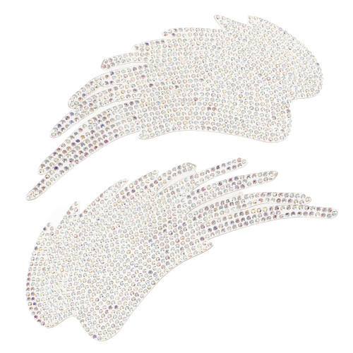 2 Unidades De Patch Asas Com Glitter E Strass Para Roupas 2