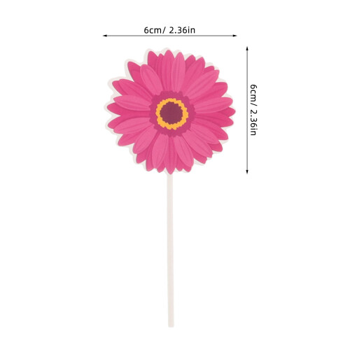 48 Pcs Daisy Topper Para Cupcake, Decorações , 2