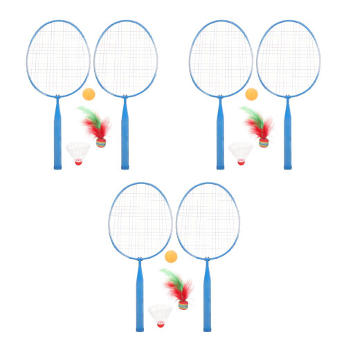 3Pcs Conjunto De Raquetes De Badminton Com Bolas Para Crianças 1
