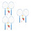 3Pcs Conjunto De Raquetes De Badminton Com Bolas Para Crianças 4