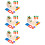 4 Set Montessori Leksaker Barnlekstolar Matcheringslek 9