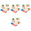 4 Set Montessori Leksaker Barnlekstolar Matcheringslek 5
