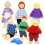 7Pcs Lekhus Dockor Familj Roll Figurer För Barn 7