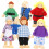 7Pcs Lekhus Dockor Familj Roll Figurer För Barn 2