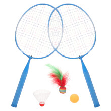 2 Unidades Conjunto Raquetes Badminton Tênis Bolas Crianças