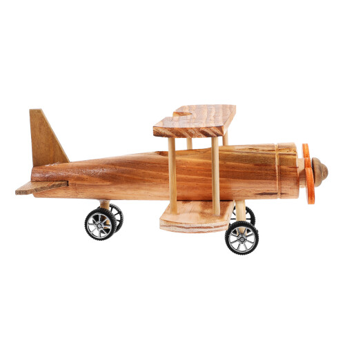 Biplane Trämodell Helikopter Modellflygplan För Skrivbord