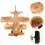 Biplane Trämodell Helikopter Modellflygplan För Skrivbord 3