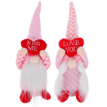2St Gnome Dockor För Bord Fina Tyg Valentine Fest Prydnad