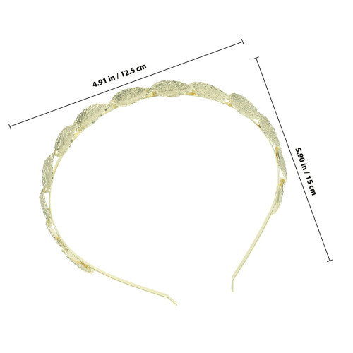 Bröllops Bynska Bladstil Tiara Hårspänne Hårband Hårslinga Guld 1