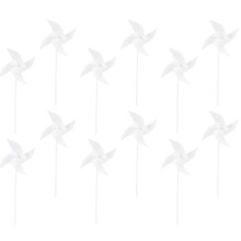 12Pcs Förskole Pinwheel Handdrivna Pappersvindkvarnar Barnlektyg