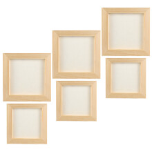 6Pcs Tom Ram Diy Träbildramar Små Oavslutade Målaramar