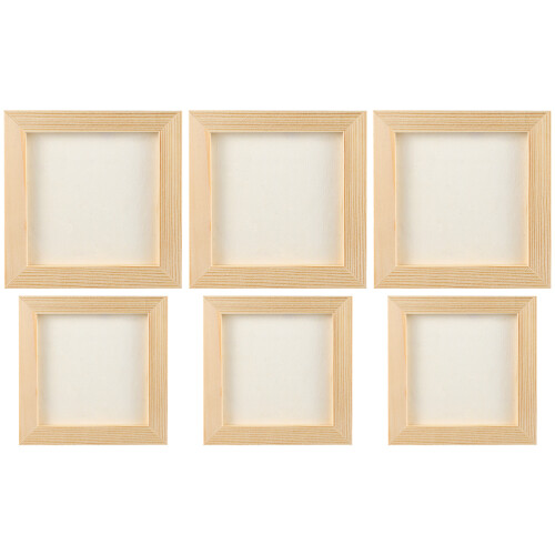 6Pcs Tom Ram Diy Träbildramar Små Oavslutade Målaramar 1