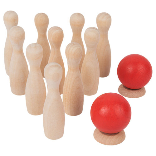 Set Träbowlingleksaker För Förälder-barn-interaktion Inomhus och Ute 2