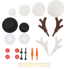 138St DIY Snögubbe Material I Plast - Perfekt Julpynt Kit
