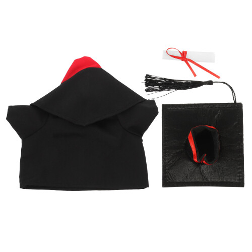 1 Set Graduation Kläder För Bear Mössa Och Dräkt
