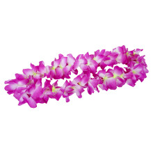 Fashion Hawaii Tropisk Hula Gräs Blomkranse Lila Vit