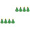 8 Stuks Gekleurde Plastic Kerstboom Speelgoed 3
