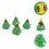 8 Stuks Gekleurde Plastic Kerstboom Speelgoed 11