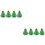 8 Stuks Gekleurde Plastic Kerstboom Speelgoed 6